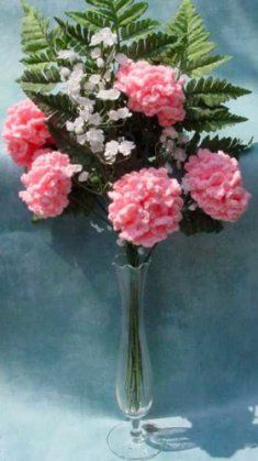 Free Carnations Pattern [FP163] - $0.00 : Maggie Weldon, Free Crochet Patterns Diy Fleur, Crochet Puff Flower, Crochet Flowers Free Pattern, Yarn Flowers, Crochet Bouquet, Crochet Plant, Carnation Flower, Knitted Flowers, Crochet Rose