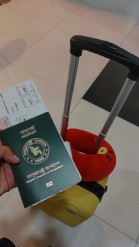 Bt21 Tata neck pillow and Bangladeshi passport photo taken on 23/09/2021 Neck Pillow Aesthetic, Korean Passport Photo, Bangladesh Airport, Korean Passport, Bangladeshi Flag, Airport Photography, Bt21 Tata, Bangladesh Travel, Bt21 Merch