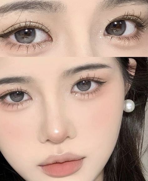 Soft Makeup Look For Hooded Eyes, Ball Makeup, Soft Eye Makeup, Doll Eye Makeup, Korean Eye Makeup, Ulzzang Makeup, Fancy Makeup, Asian Eye Makeup, Glowing Makeup