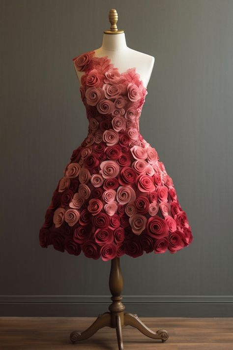 Rose Applique Dress, 3d Rose Dress, Rose Flower Dress, White Rose Dress, Masquerade Gowns, Black Rose Dress, Rose Petal Dress, Pink Rose Dress, Mood Board Fashion Inspiration