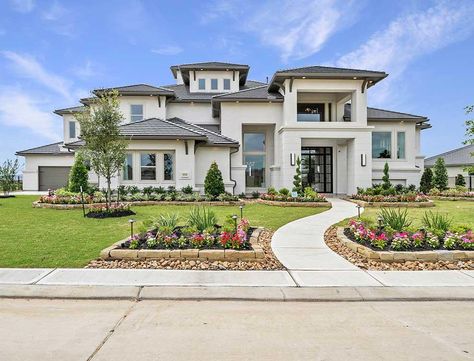 Model Homes | Newmark Homes in Houston Ideas House Design, Modern Suburban House, American Style House, Houston Houses, Mansion Exterior, American House Plans, House Decorating Ideas Apartments, House Plans Mansion, Dream Life House