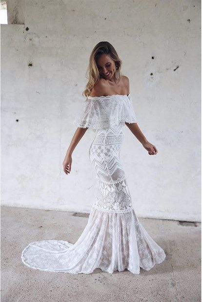 Australian Wedding Dresses, Australian Bridal Designers, Australian Brides, One Day Bridal, Bridal Designers, Australian Wedding, Sleek Dress, Boho Dresses Long, Geometric Lace