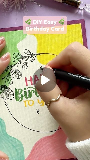 Nhuan Dao✨Calligraphy & Lettering❤️ on Instagram: "Creating DIY Happy Birthday Cards 💖 . . . 🌟FREE Gift For You: Do u Want to Try Your Hand at Brush Lettering and Calligraphy? Download This FREE Chapter : “How to Practice & Master 10 Basic Strokes” From the Workbook: “The 21-Day Brush Lettering”. 👉You Can Find The Link in My Bio or Visit: nhuandaocalligraphy.com . . . #HandmadeCards #Happybirthday #happybirthdaycard #cardmaking #personalizedgifts #NhuanDaoCalligraphy #Calligraphy #BrushLettering #ModernCalligraphy #HandLettering #Lettering #Handwriting #DIYBirthdayCard #Handmade #DIY #artreels #reels" Handlettering Happy Birthday, Calligraphy Birthday Card, Happy Birthday Hand Lettering, Easy Birthday Cards Diy, Happy Birthday Calligraphy, Lettering Handwriting, Happy Birthday Drawings, Brush Lettering Quotes, Happy Birthday Cards Handmade