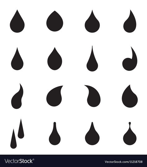 Tear Drop Design, Drops Illustration, Drop Illustration, Drop Drawing, Drop Tattoo, Police Tattoo, Teardrop Tattoo, Outline Shapes, Water Drop Vector