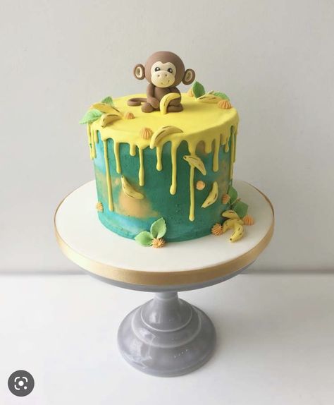 Monkey Birthday Cakes, Sloth Cakes, Monkey Birthday Parties, Cake Celebration, 6th Birthday Cakes, Monkey Cake, Cheeky Monkey, Monkey Birthday, 2 Birthday Cake