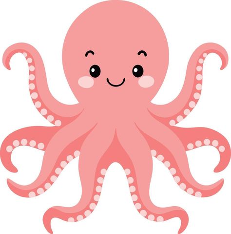 Cute Octopus Illustration Animated Octopus, Cute Octopus Drawing, Octopus Art Drawing, Octopus For Kids, Octopus Clipart, Octopus Vector, Octopus Cute, Octopus Cartoon, Octopus Pictures