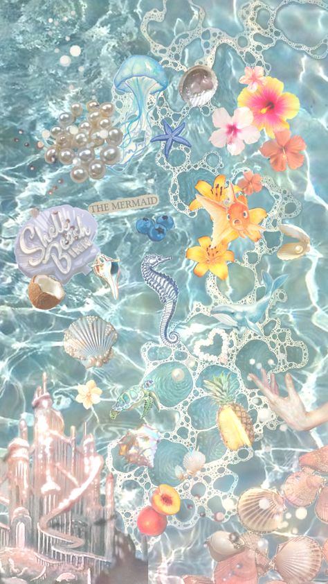 🌊🌺🌼☀️⛱️🐚🐠🪼🐢🐞 #seashells #beachaesthetic #beach #summer Mermaid Asthetics Wallpaper, Seashell Background, Preppy Things, Summer Wallpapers, Laptop Wallpapers, Cute Summer Wallpapers, Wallpaper Iphone Summer, Preppy Stuff, Ocean Wallpaper