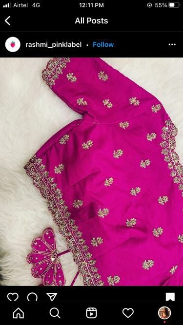 Maggam Work Butis, Butties Maggam Work, Pink Blouse Designs, Maggam Blouses, Blue Blouse Designs, Blouse Designs Catalogue, Blouse Works, Cutwork Blouse, Kids Blouse Designs