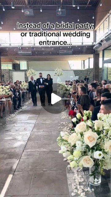 The Wedding Vine | Tips and Ideas on Instagram: "The parents greeting is a beautiful idea 💡👌 credits: @caciecarrollandco #wedding #weddingmarch #weddingmarching #weddingentrance #weddingparents #weddingbride #bride #groom #weddingInspo #weddingstyle #weddingreel #weddingtrends" How To Make A Wedding Fun For Guests, Entrance Ideas For Wedding, Bride And Groom Entrance Ideas, Grooms Reaction To Bride, Hinge Wedding Ideas, Groom Entrance Ideas, Wedding Entrance Ideas, Grand Entrance Wedding, Bride Entrance