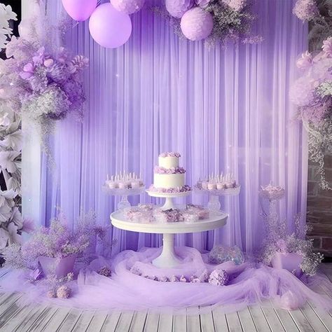 Lilac Purple Birthday Decorations, Lavender Birthday Decorations, Purple Wedding Arch, Lilac Quince, Purple Birthday Decorations, Lavender Quinceanera, Pink Birthday Decorations, Tangled Wedding, Wedding Arch Backdrop