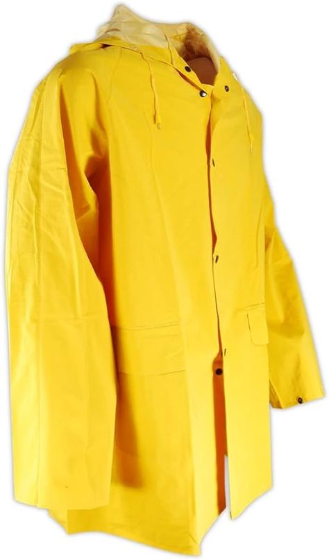 MAGID Men's 1 Jacket Yellow Rain Coat, Coraline Costume, Pvc Jacket, Yellow Raincoat, Head Protection, Safety Clothing, Jacket With Hood, Pvc Vinyl, Work Gloves