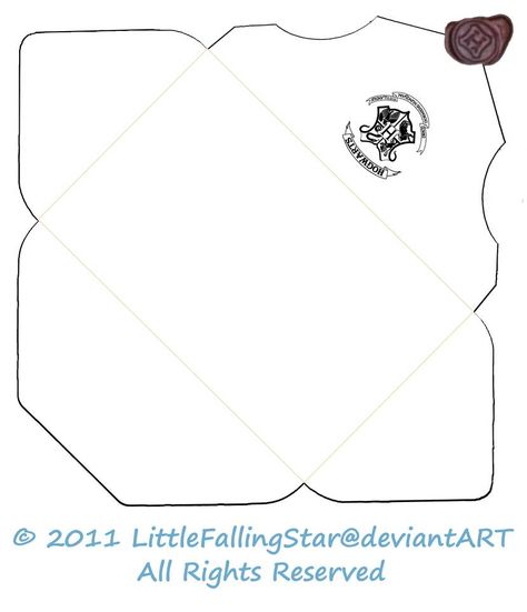 Hogwarts Envelope outline by LittleFallingStar on DeviantArt Harry Potter Envelope, Hogwarts Envelope, Hari Poter, Harry Potter Letter, Harry Potter Planner, Classe Harry Potter, Envelope Template Printable, Harry Potter Theme Birthday, Imprimibles Harry Potter