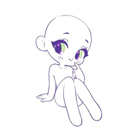 F2u Chibi Base, Chibi Poses Sitting, Chibi Sitting Pose Reference, Chibi Sitting Pose, Sit Pose Reference, Chibi Art Base, Chibi Base Pose, Sitting Chibi, Chibi Anatomy