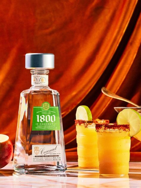 Coconut Tequila Recipes, 1800 Coconut Tequila Recipes, Coconut Tequila Drinks, Tequila Signature Drink, 1800 Coconut Tequila, Tequila Recipes, Coconut Tequila, Tequila Recipe, Sparkling Mineral Water