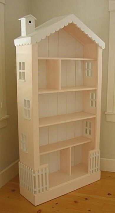 Doll house for Brookie Dollhouse Bookcase, Old Bookcase, Large Bookcase, Play Kitchens, Diy Interior, Play Kitchen, Old Furniture, Kids' Room, Cottage Style