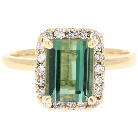 2.83 Carat Green Tourmaline Diamond 14 Karat Yellow Gold Engagement Ring Luxury Emerald-cut Yellow Gold Topaz Ring, Emerald Ring Engagement Diamond, Diamond Band Engagement Ring, Victorian Engagement Rings, Pink Diamond Ring, Contemporary Engagement Rings, Yellow Gold Engagement Ring, Future Engagement Rings, Modern Engagement Rings