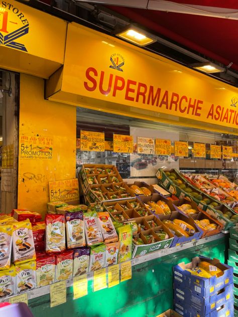 chinatown paris aesthetic france parisian asian china supermarket asian market asian supermarket europe european bright pastel vivid Chinese Market Aesthetic, Asian Convenience Store Aesthetic, Paris Chinatown, Asian Food Market, Asian Supermarket Aesthetic, Asian Night Market, Asian Supermarket, Paris Couple, Parisian Aesthetic