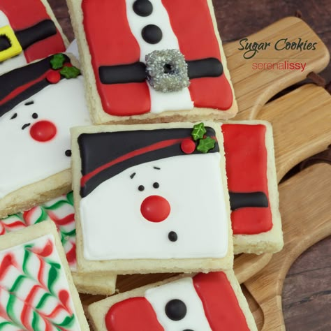 Square Christmas Cookies, Vanilla Bean Macarons, Sugar Cookies For Christmas, Baking Sugar Cookies, Stick Cookies, Iced Christmas Cookies, Christmas Cookie Frosting, Christmas Cookie Decorating, Royal Cookies