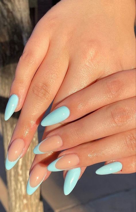 Tiffany Blue Nails, Aqua Nails, Summery Nails, Blue Nail, Chic Nails, Best Acrylic Nails, Cute Acrylic Nails, Blue Nails, Trendy Nails