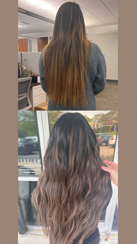 Toner Before And After, Brassy Hair Before And After, Mushroom Balayage, Brassy Hair, Balayage, Toner, Stuffed Mushrooms, Hair Color, Hair