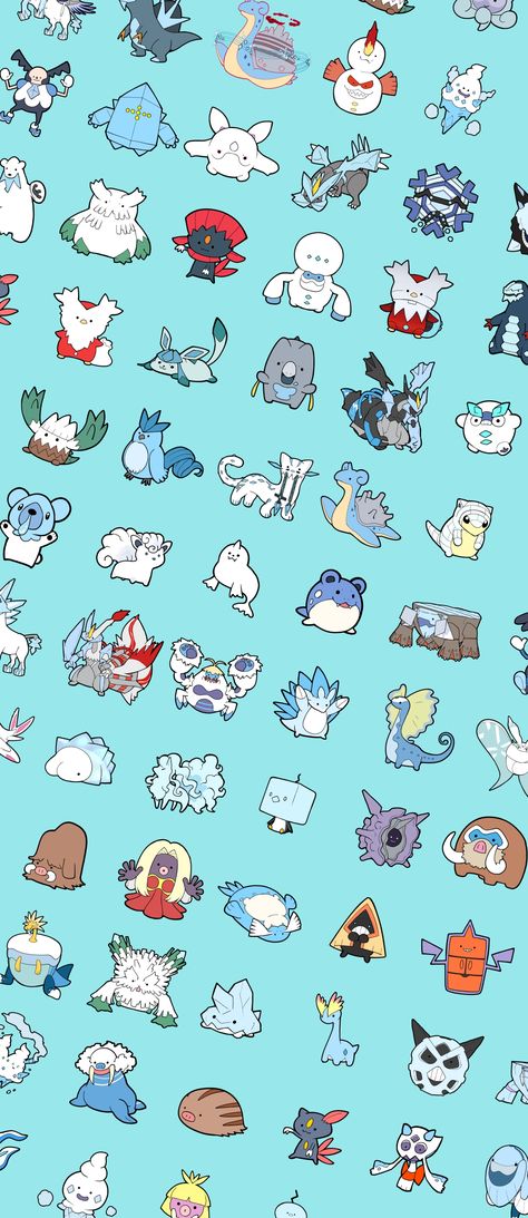 Ice Pokemon Wallpaper, Animal Crossing Wallpaper Design, Ghost Pokemon Wallpaper, Pokemon Christmas Wallpaper, Pokemon Wallpaper Aesthetic, Pokémon Wallpaper, Ice Pokemon, Lucario Pokemon, Pokemon Project