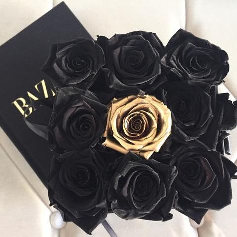 Confidence Is Silent, Black Mode, Black Rose Flower, Gold Roses, Rose Arrangements, Black Roses, Easter Season, Mini Roses, Gift Design