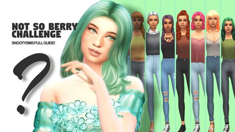 Sims 4 Not So Berry, Not So Berry Challenge, Berry Names, Sims Challenge, Sims 4 Challenges, Sims 4 House Design, Name Ideas, Best Friendship, The Sims 4