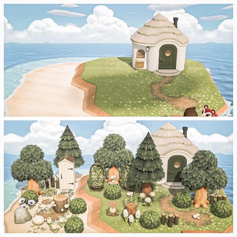 Beach Front House, Happy Home Paradise, Houses By The Beach, Nintendo Switch Animal Crossing, Animal Crossing 3ds, Beach House Exterior, Happy Home Designer, Animal Crossing Wild World, Acnh Inspo