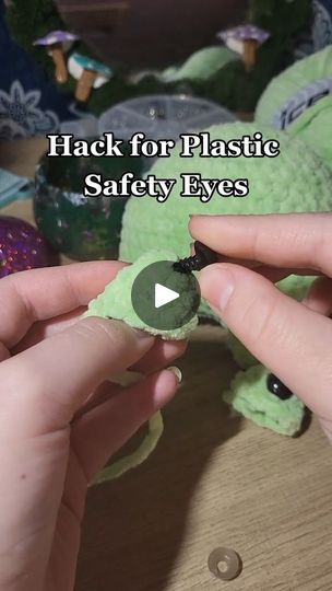 My favorite hack for plastic safety eyes 😊 #crochettok #crochettiktok #amigurumi #crochet #crochetersoftiktok #artistsoftiktok #hack #hacks #crochettutorial #tutorial #crochetplush #crochetplushie #crochetplushies #plush #plushies #squish #squishmallows #cottagecore #cottagecoreaesthetic | Crochet Addict | Crochet Addict · Original audio Squishmallows Cottagecore, Eyes Crochet, Crochet Eyes, Cottage Core Aesthetic, Safety Eyes, Popular Videos, Crochet Dolls, Amigurumi Crochet, Crochet Tutorial