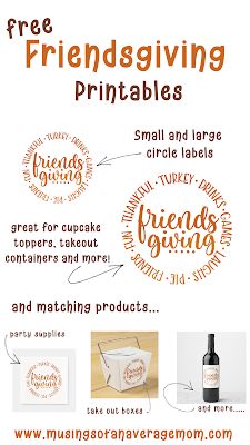 Make your Friendsgiving dinner extra special with these versatile free printable circle labels in two sizes, and you can shop the matching products. Free Friendsgiving Printables, Friendsgiving Printables, Printable Circles, Get Off Work, Friendsgiving Dinner, April Fool's Day, Circle Labels, Off Work, Crafts Party