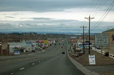 Hermiston, Oregon, hwy 390.  Home of my great aunt, Ollie, whom I never got the chance to know. Hermiston Oregon, State Of Oregon, Truck Camper, Camper Trailers, Small Town, Small Towns, Idaho, The Old, Places To Go