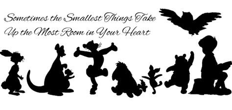 Pooh Silhouette, Winnie The Pooh Silhouette, Disney Decals, Tema Disney, Disney Silhouettes, Disney Emoji, Paper Moon, Disney Images, Disney Party