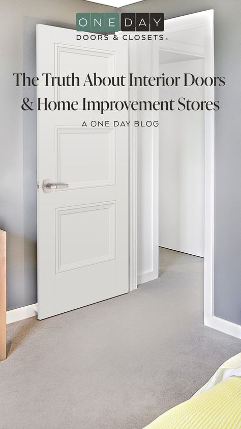 The Truth About Interior Doors and Big Box Home Improvement Stores Type Of Doors, Hidden Truth, Home Improvement Store, Types Of Doors, Interior Doors, What It Takes, Doors Interior, The Truth, One Day