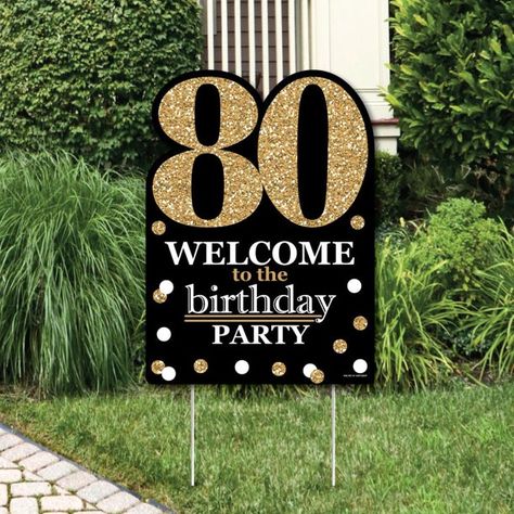 80th Birthday Party Decorations, 80 Birthday, Gold Birthday Party Decorations, 70th Birthday Party, 50th Birthday Party Decorations, 50th Birthday Decorations, Mom Party, Gold Party Decorations, 90's Birthday Party