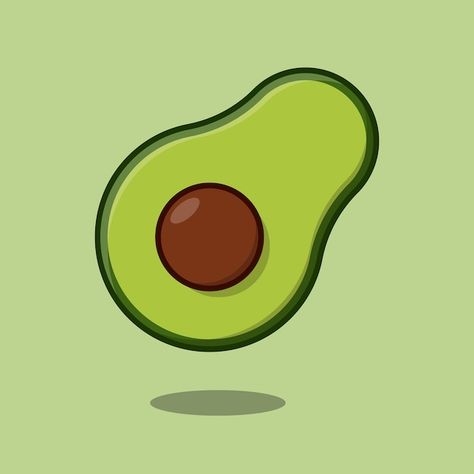 Vector flat fresh avocado illustration v... | Premium Vector #Freepik #vector Cartoon Avocado, Avocado Infographic, Avocado Toast Illustration, Avocado Illustration, Avocado Vector Illustration, How To Draw Anything, Pinterest Design, Fresh Avocado, Vector Illustration Design