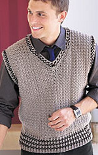 Ravelry: Perfect Fit V-neck pattern by Drew Emborsky Crochet Menswear, Cr Design, Crochet Mens, Crochet Men, Men Pullover, Gilet Crochet, Black Crochet Dress, Mens Sweaters, Knit Hat For Men