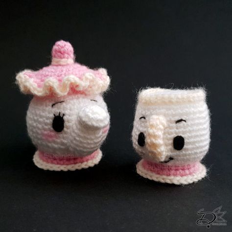 ♥ Mrs. Potts Ufufy Amigurumi - Delinlea - My little fantasy world Ufufy Amigurumi, Chip Mug, Disney Crochet Patterns, Mrs Potts, Crochet Disney, Crochet Dolls Free Patterns, Crochet Amigurumi Free Patterns, Fun Crochet Projects, Pink Yarn