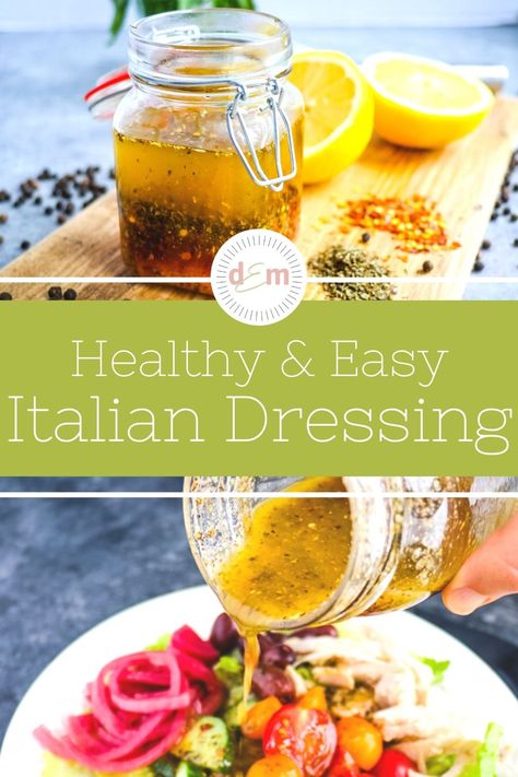 Healthy Italian Dressing, Easy Homemade Italian Dressing, Italian Salad Dressing Homemade, Italian Dressing Recipe, Healthy Dressing Recipes, Italian Dressing Recipes, Healthy Dressing, Homemade Italian Dressing, Pasta Salad Dressing