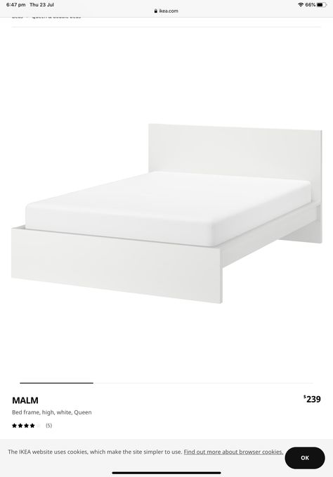 Bed Frames Simple, Simple Bed Inspiration, Twin Sized Bed Frames, White Bed Frame Queen, White Queen Size Bed Frame, Ikea White Bed Frame, Twin Sized Bed Ideas, Bed Frame Ideas White, White Bed Frames Queen