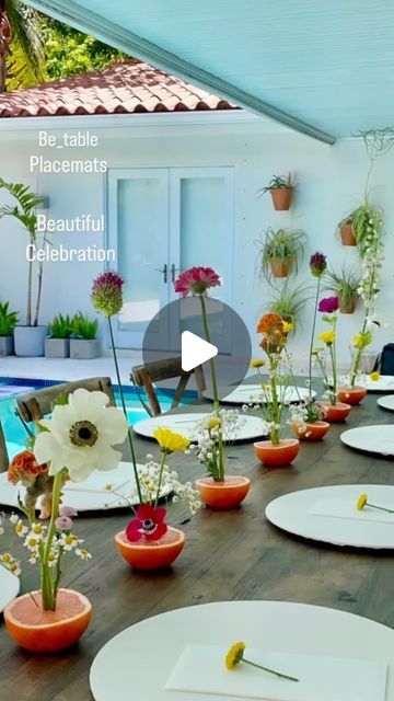 Be _Table - Marcia Barros | Flowers & fruits  Beautiful celebration 🤍  White placemats by @be_table   flower arrangements by me, my daughter @bia.bar.ros and daughter... | Instagram Fruit Flower Arrangements, White Placemats, Table Flower Arrangements, Table Flower, Instagram Flowers, Daughter In Law, Table Flowers, My Daughter, Placemats