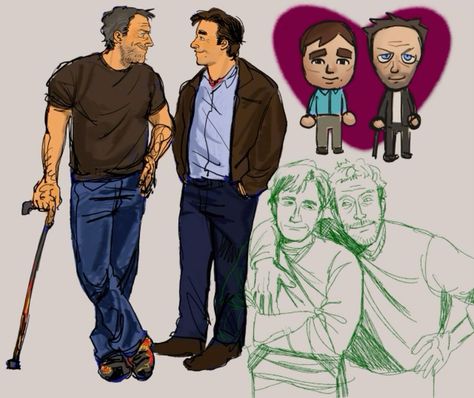 Alvie House Md, Wilson House Md Fanart, Wilson And House Fanart, House And Wilson Matching Pfp, House And Wilson Fanart, Dr House Fanart, House Md Pfp, Dr House X Wilson, Dr House X Wilson Fanart