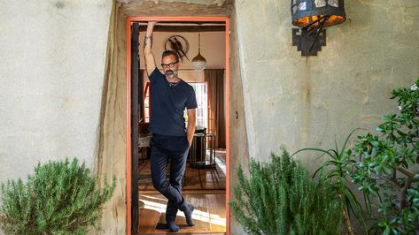 An Esteemed Set Designer Shares His Hopi Pueblo–Style Fantasy House in L.A. | Architectural Digest Adobe House Decor, Santa Fe Style Kitchen, Pueblo Style House, Modern Adobe House, Modern Hacienda Style Homes, Santa Fe Style Decor, Modern Santa Fe Style, Southwest Interior Design, Adobe Style Homes