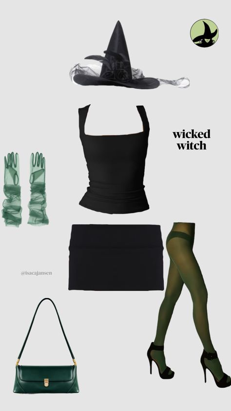 Witch Outfit Halloween, Elphaba Costume, Wicked Witch Costume, Wicked Costumes, Wicked Witch Of The West, Wicked Musical, Witch Of The West, Witch Costumes, Outfit Halloween