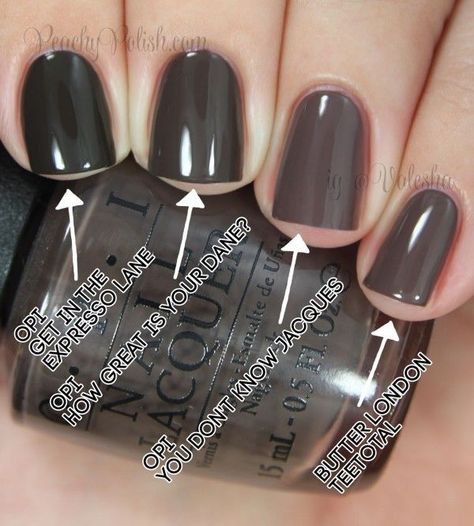 Stone gray shades Nail Polish Colors Winter, Nails Winter, Opi Nail Polish, Colorful Nail Designs, Get Nails, Opi Nails, Nail Polish Colors, Winter Nails, Manicure And Pedicure