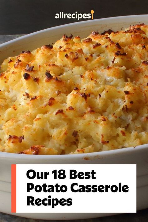 Looking for the best potato casserole recipes? Try baking these easy potato casseroles! From tater tot casserole to au gratin potatoes to scalloped potatoes, you will love baking these potato side dish recipes for dinner! Casserole Potatoes, Potato Recipes For Party, Potato Casserole For Two, Homemade Potato Casserole, Roasted Potato Casserole, Potato Side Dishes Party, Tater Tots Side Dish, Hot Potato Side Dishes, Thanksgiving Potato Sides