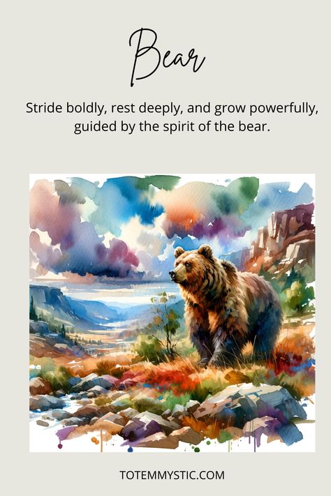 The bear, a magnificent symbol of strength, confidence, and healing, can inspire and transform your life. #spirit animal #spiritual meaning #totem #power animal Animal Symbolism And Meanings, Bear Symbolism, Spirit Animal Bear, Animal Totem Spirit Guides, European Tribes, Inspirational Animal Quotes, Bear Spirit Animal, Bear Spirit, Spirit Animal Meaning