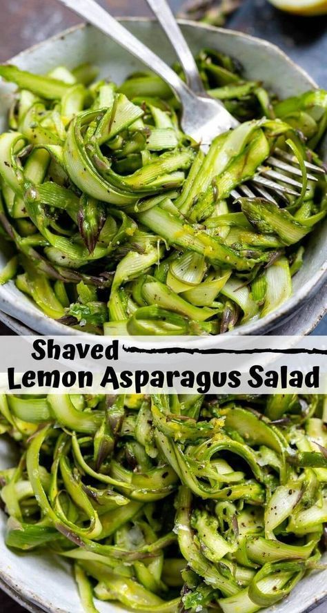 This Shaved Asparagus Salad Recipe is a fun new way to enjoy fresh raw asparagus. With just a few simple ingredients this lemon asparagus salad will be your new favorite healthy side dish. asparagus dinner recipes - asparagus recipe - whole30 asparagus - asparagus lemon - #ketorecipes #ketodiet #lowcarbrecipes #asparagussalad #whole30diet #whole30recipes #veganrecipes Whole 30 Asparagus, Shaved Asparagus Recipes, Asparagus Recipes Salad, Fresh Asparagus Salad, Asparagus Dinner Recipes, Raw Vegetable Recipes, Asparagus Salad Recipes, Healthy Asparagus Recipes, Raw Diet Recipes