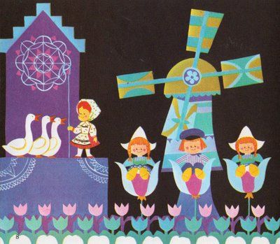 Mary Blair Illustration, Mary Blair Art, It’s A Small World, Mary Blair, It's A Small World, Disney Artists, Mid Century Illustration, Disney Scrapbook, Disney Fun