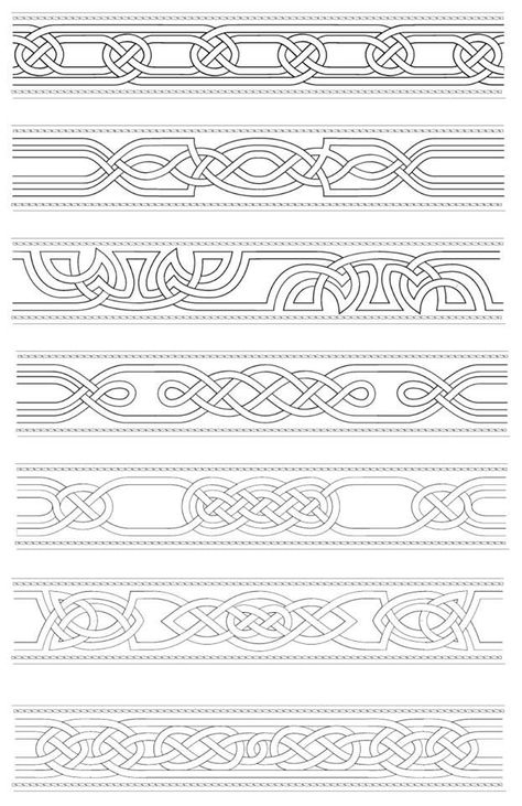 Celtic Knots Patterns, Celtic Knot Patterns, Celtic Knot Drawing, Norse Design, Viking Pattern, Leather Working Patterns, Leather Tooling Patterns, Tooling Patterns, Celtic Knot Designs