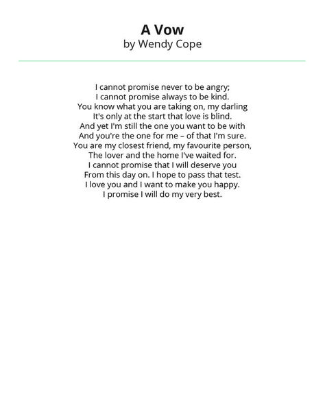 Non-Religious Reading Ideas For Your Wedding Ceremony Funny Love Quotes For Him, Wendy Cope, Funny Love Quotes, Wedding Ceremony Readings, Wedding Readings, Wedding Poems, Religious Wedding, Christina Perri, Commitment Ceremony